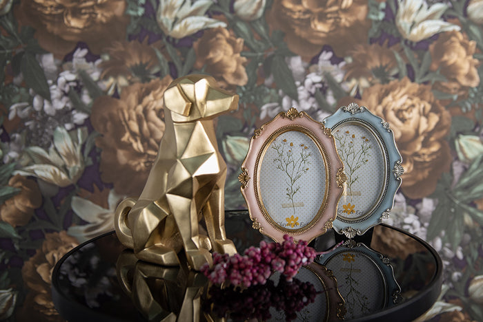 Clayre & Eef Fotolijst 10x15 cm Roze Polyresin