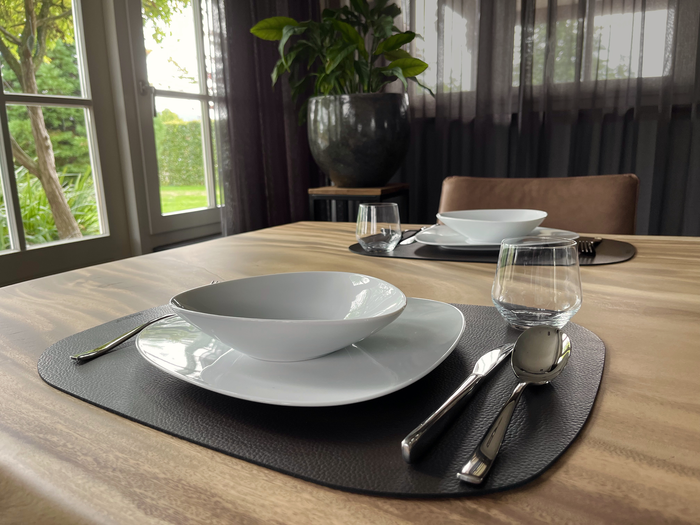 NOOBLU Placemat PEBL - Senso Ruby red - Kingsize 50 x 38 cm