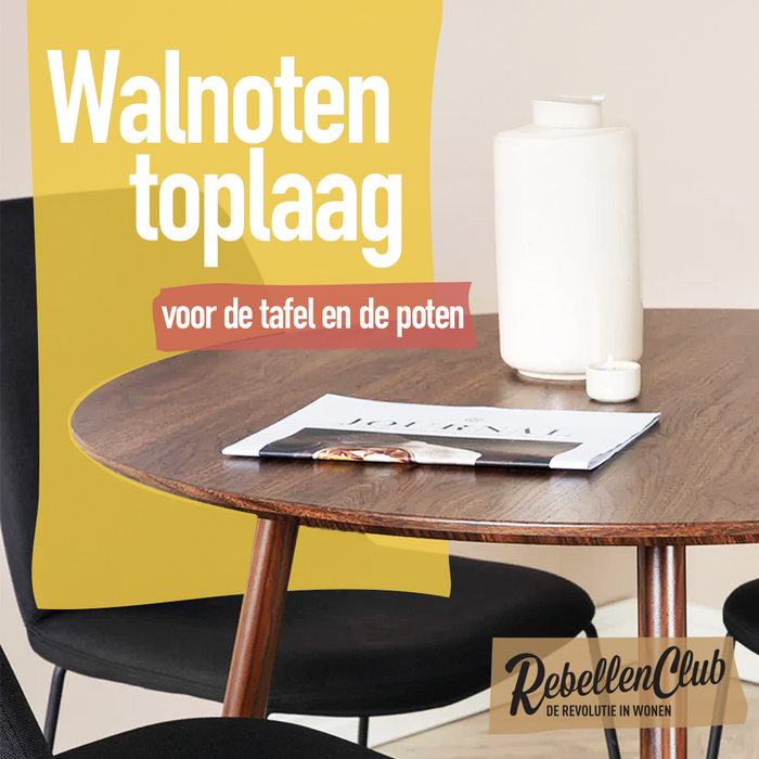 Rebellenclub Vemb Eetkamertafel - Ø100 cm Walnoot