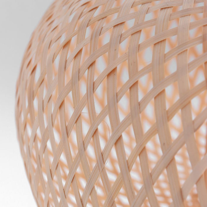 Steinhauer Booglamp Sparkled Light Zwart Kap Bamboe Bruin Ø 60cm