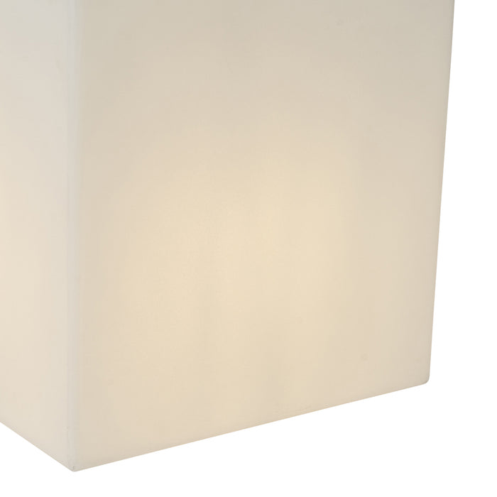 QAZQA Moderne buitenlamp wit 38 cm vierkant IP44 - Nura