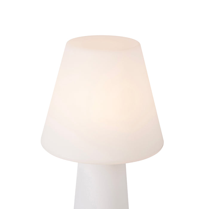 QAZQA Design buiten vloerlamp mushroom wit IP44 - Katrijn