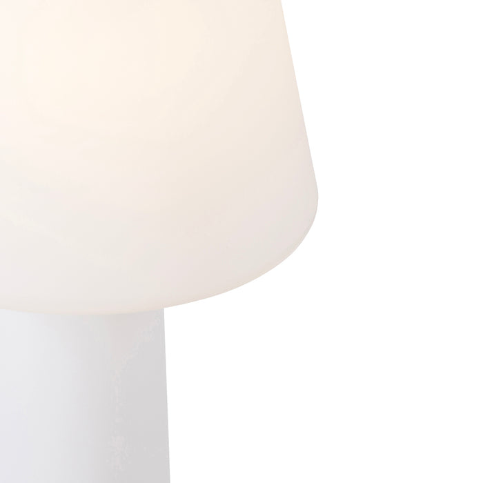 QAZQA Design buiten vloerlamp mushroom wit IP44 - Katrijn