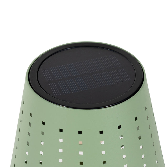 QAZQA Buiten vloerlamp groen incl. LED 3-staps dimbaar op solar -