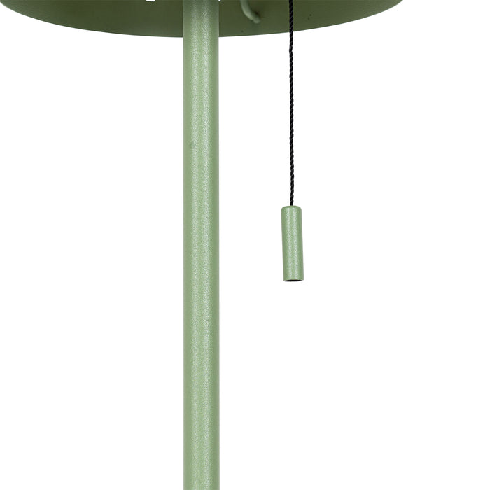 QAZQA Buiten vloerlamp groen incl. LED 3-staps dimbaar op solar -