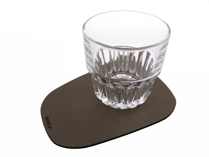 NOOBLU PEBL onderzetters 17 x 13 cm - Lead grey, set van 6