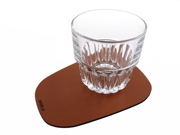 NOOBLU PEBL onderzetters 17 x 13 cm - Lead grey, set van 6