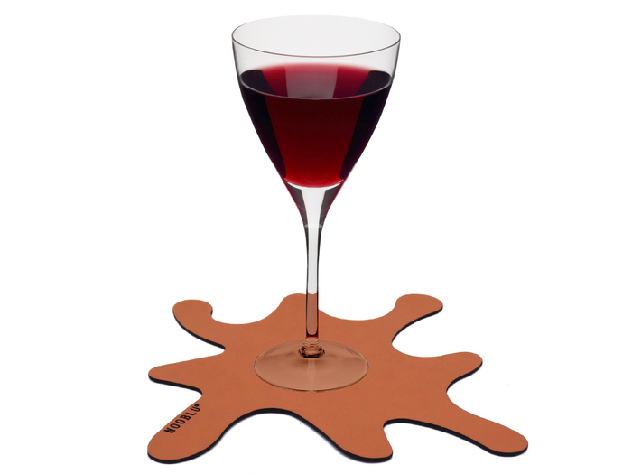 NOOBLU SPLASH onderzetters 15 x 15 cm - Cognac, set van 6