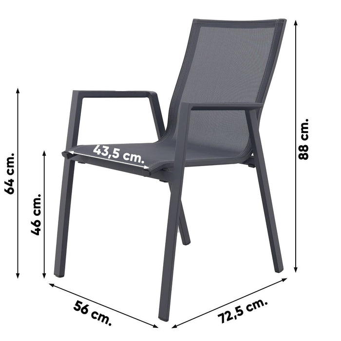 VDG Atmos stapelbare tuinstoel - Antraciet