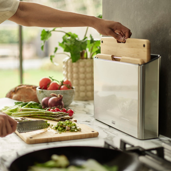 Joseph Joseph Folio Snijplankset - Set van 3 - Zilver / Bamboo