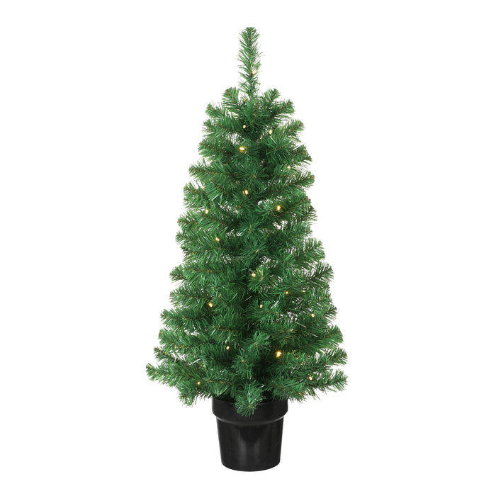 Black Box Trees Norton 2 Kunstkerstbomen|1 Kerstkrans - LED -H90xØ45cm