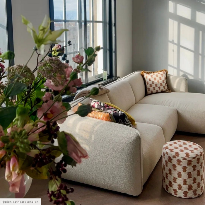 by fonQ Soft Hoekbank met Chaise Longue Rechts - Bouclé - Crème