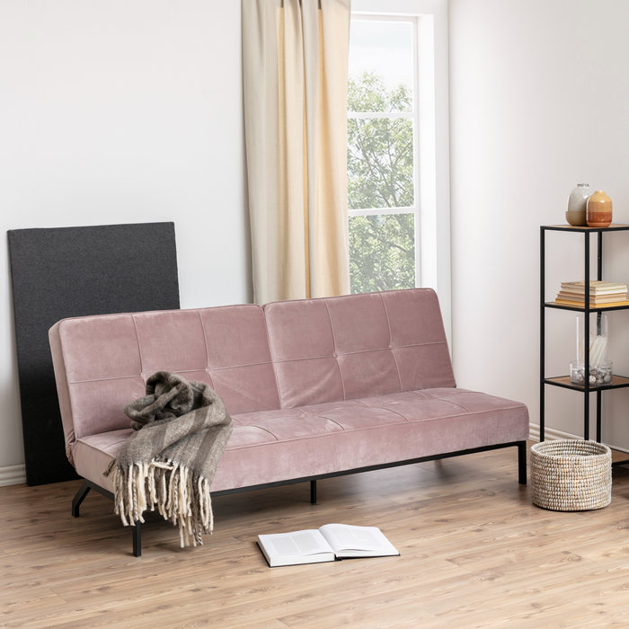 by fonQ basic Sabine Slaapbank - Fluweel - Dusty Pink