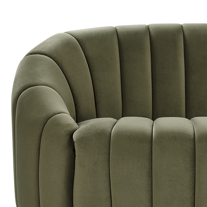 Beliani - MALUNG - Driezitsbank - Donkergroen - Fluweel