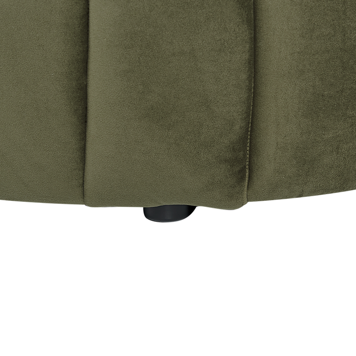 Beliani - MALUNG - Driezitsbank - Donkergroen - Fluweel