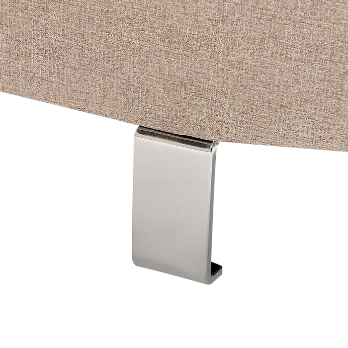 Beliani - NORREA - Hoekbank - Beige - Linkerzijde - 260 cm - Polyester