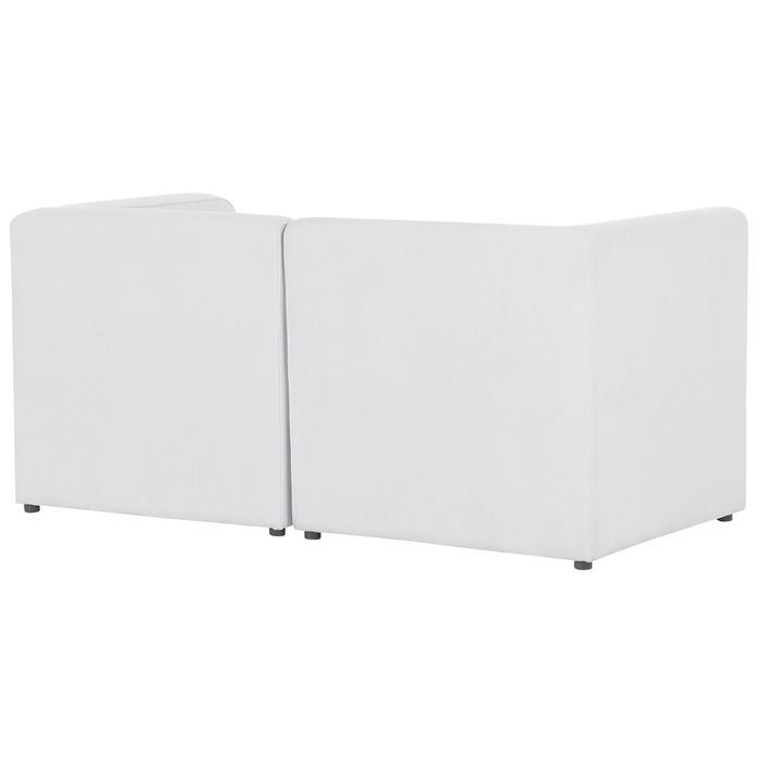 Beliani - LEMVIG - Tweezitsbank - Gebroken wit - Corduroy