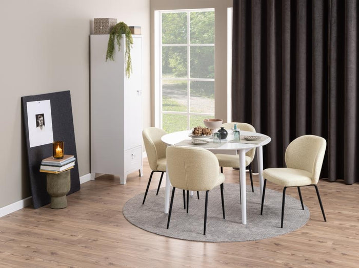 Giga Living - Eetkamerstoel Santiago Cream - Set van 2