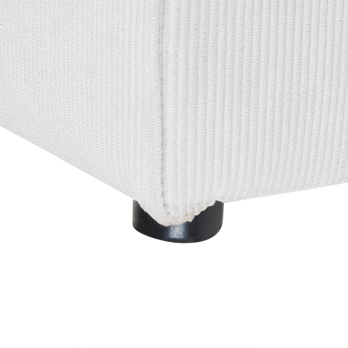 Beliani - LEMVIG - Tweezitsbank - Gebroken wit - Corduroy