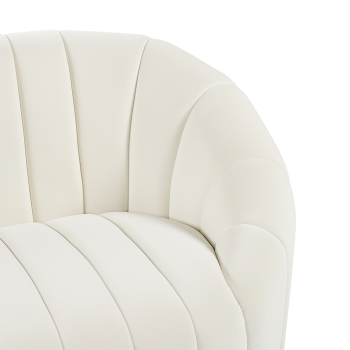 Beliani - MALUNG - Tweezitsbank - Gebroken wit - Fluweel