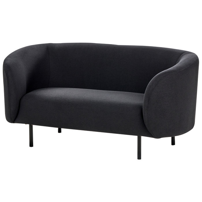 Beliani - LOEN - Tweezitsbank - Zwart - Polyester