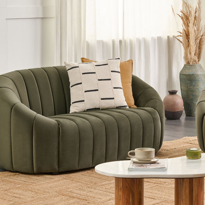 Beliani - MALUNG - Tweezitsbank - Donkergroen - Fluweel