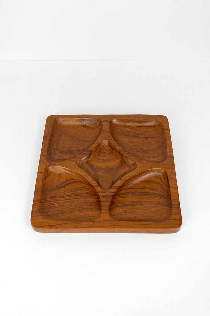 Vintage Teakhouten Borrelschaal