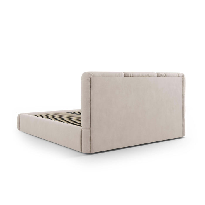 Windsor & Co Horizon Bedframe met Opbergvak - 200 x 200 cm - Chenille - Beige