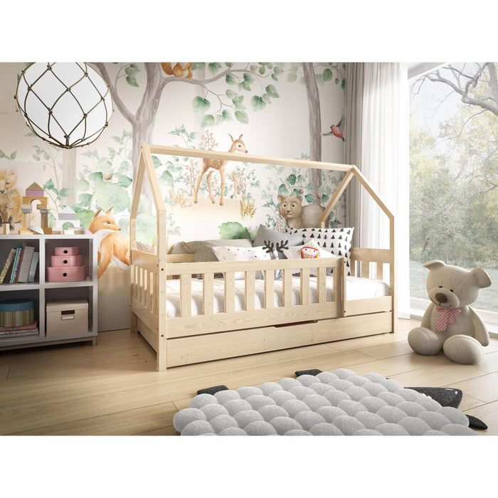 NADUVI Collection Kinderbed Lynn met lade en matras