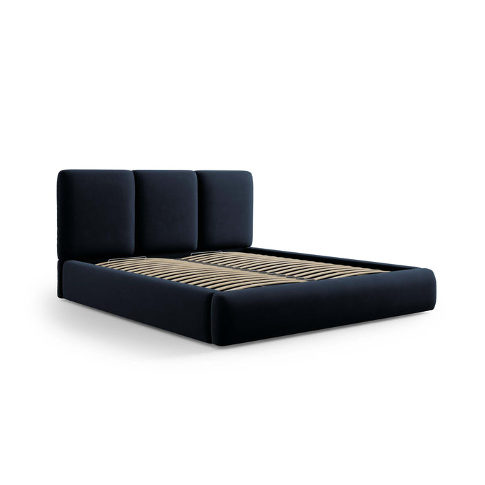 Windsor & Co Horizon Bedframe met Opbergvak - 200 x 200 cm - Fluweel - Donkerblauw