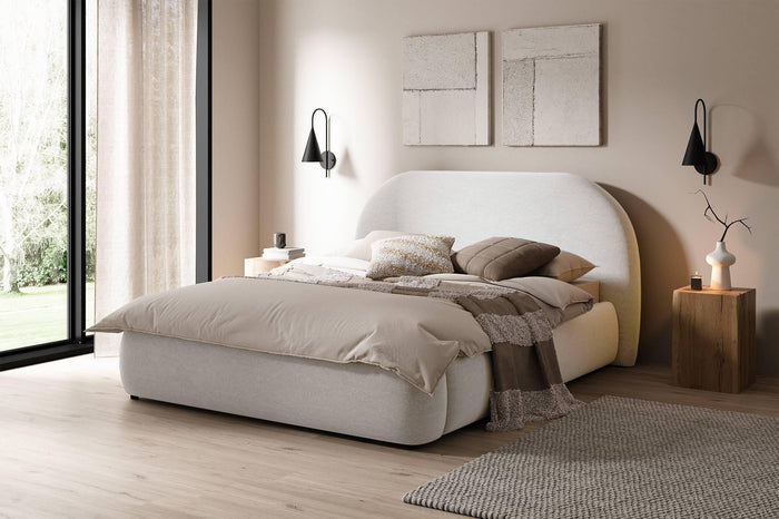 NADUVI Collection Philipa Bedframe - 160 x 200 cm - Fluweel - Crème