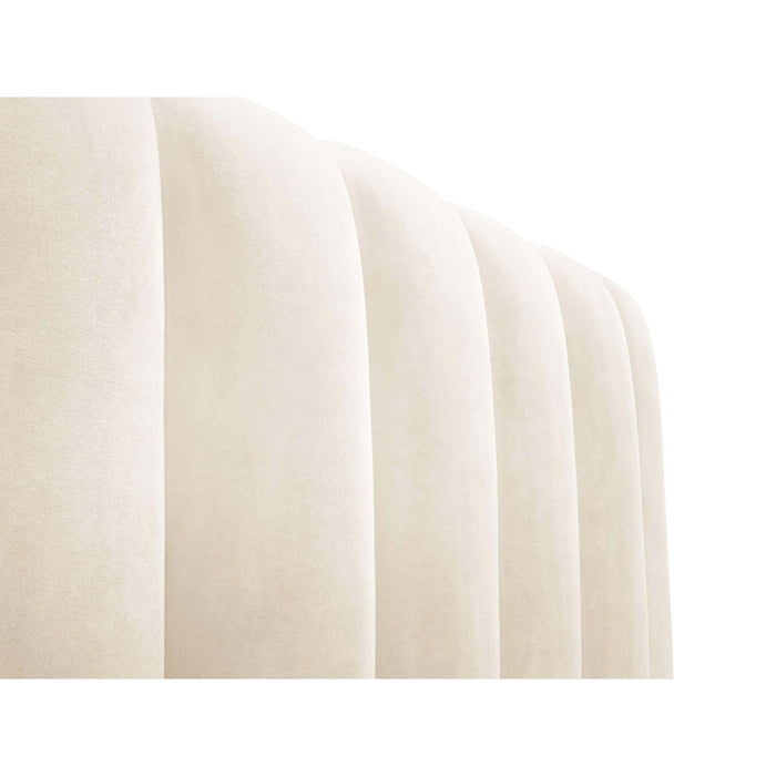 Milo Casa Bedframe Gina met Opbergruimte - 160 x 200 cm - Fluweel - Crème