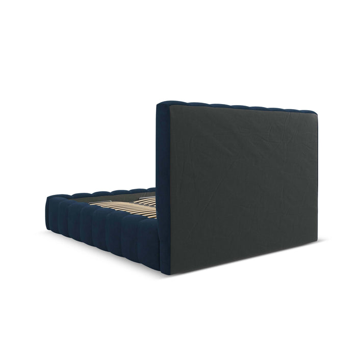 Milo Casa Bedframe Gina met Opbergruimte - 160 x 200 cm - Geweven - Koningsblauw