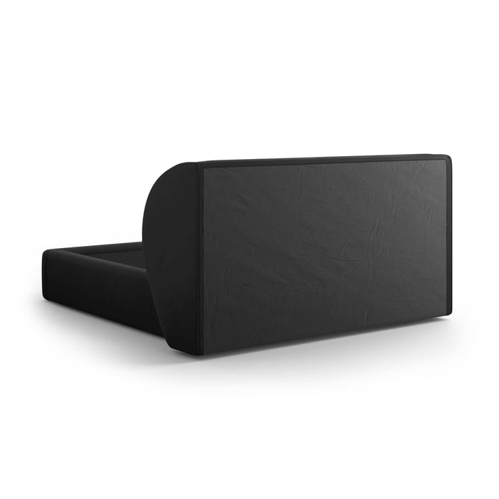 Micadoni Bedframe Miley met Opbergruimte - 160 x 200 cm - Fluweel - Zwart