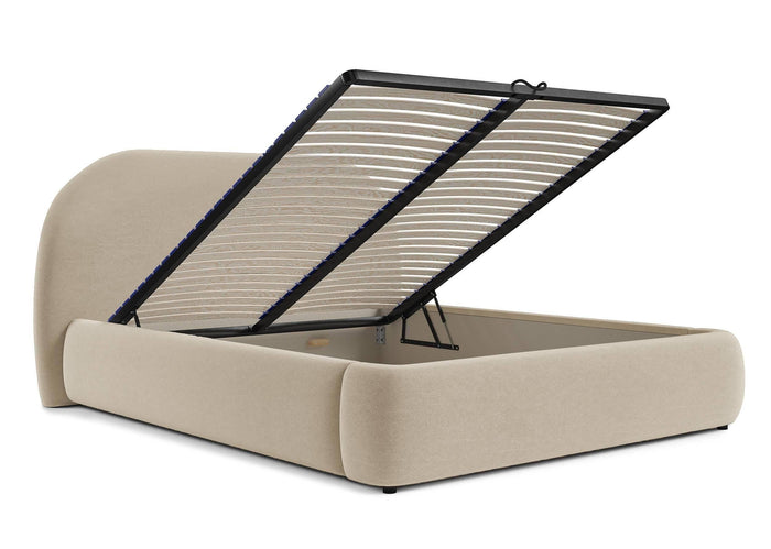 NADUVI Collection Philipa Bedframe - 180 x 200 cm - Fluweel - Lichtbeige