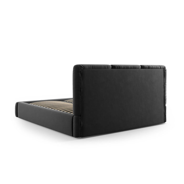 Windsor & Co Horizon Bedframe met Opbergvak - 160 x 200 cm - Fluweel - Donkergrijs