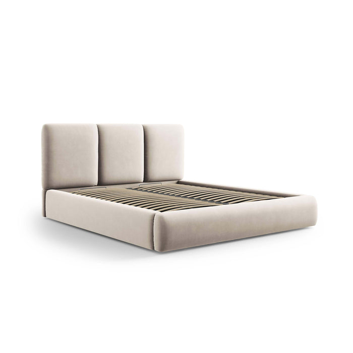 Windsor & Co Horizon Bedframe met Opbergvak - 140 x 200 cm - Fluweel - Crème