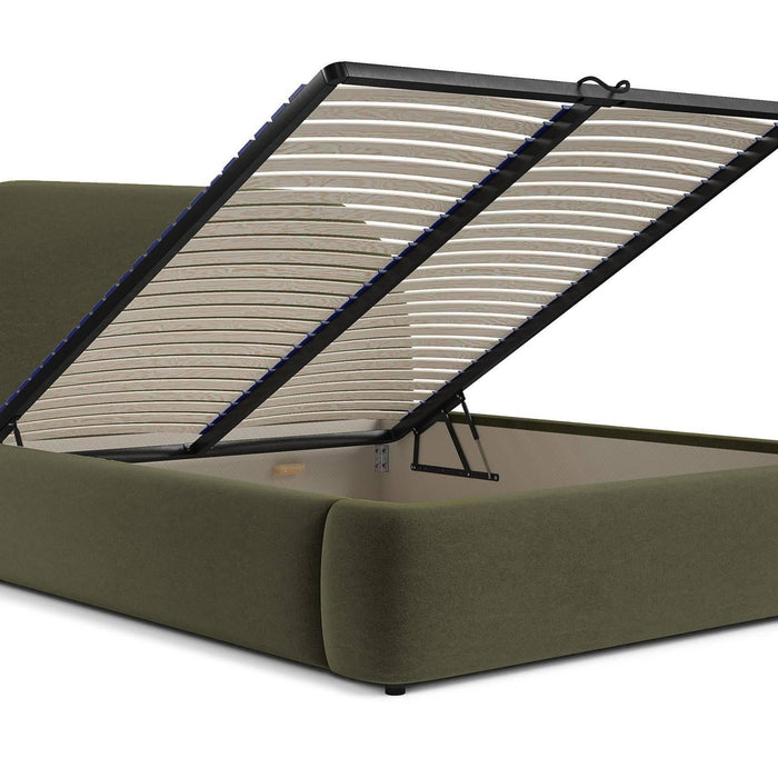 NADUVI Collection Philipa Bedframe - 180 x 200 cm - Fluweel - Olijfgroen