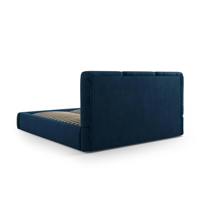 Windsor & Co Horizon Bedframe met Opbergvak - 180 x 200 cm - Chenille - Koningsblauw