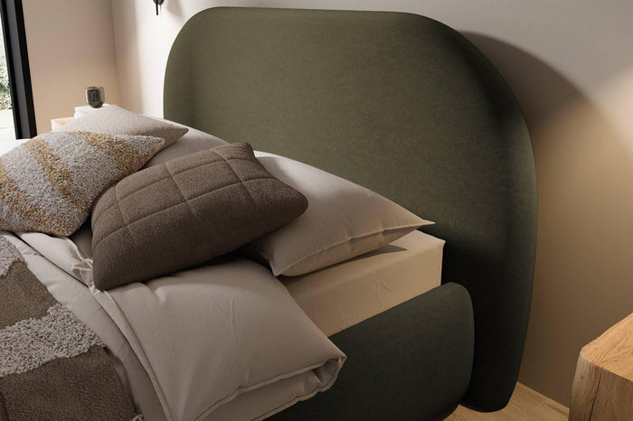 NADUVI Collection Philipa Bedframe - 160 x 200 cm - Fluweel - Olijfgroen