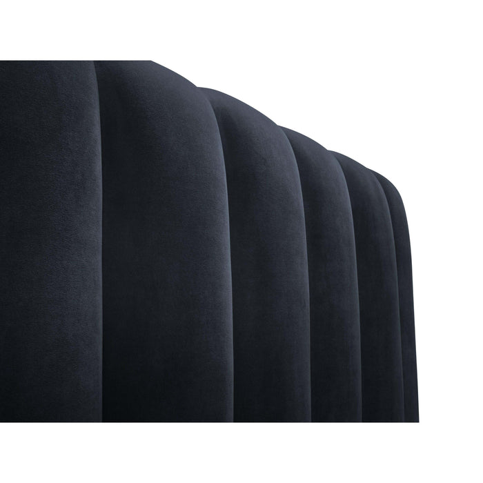 Milo Casa Bedframe Gina met Opbergruimte - 200 x 200 cm - Fluweel - Donkerblauw