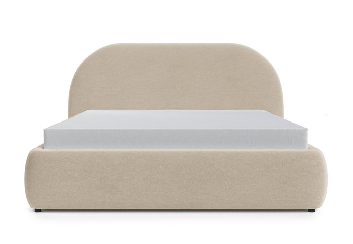 NADUVI Collection Philipa Bedframe - 140 x 200 cm - Fluweel - Lichtbeige