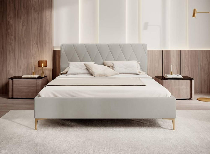 NADUVI Collection Ticaro Bedframe - 140 x 200 cm - Crème