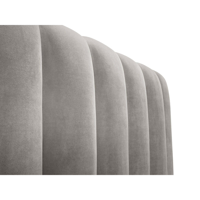 Milo Casa Bedframe Gina met Opbergruimte - 180 x 200 cm - Fluweel - Lichtgrijs