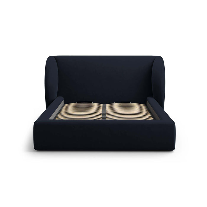 Micadoni Bedframe Miley met Opbergruimte - 140 x 200 cm - Fluweel - Donkerblauw
