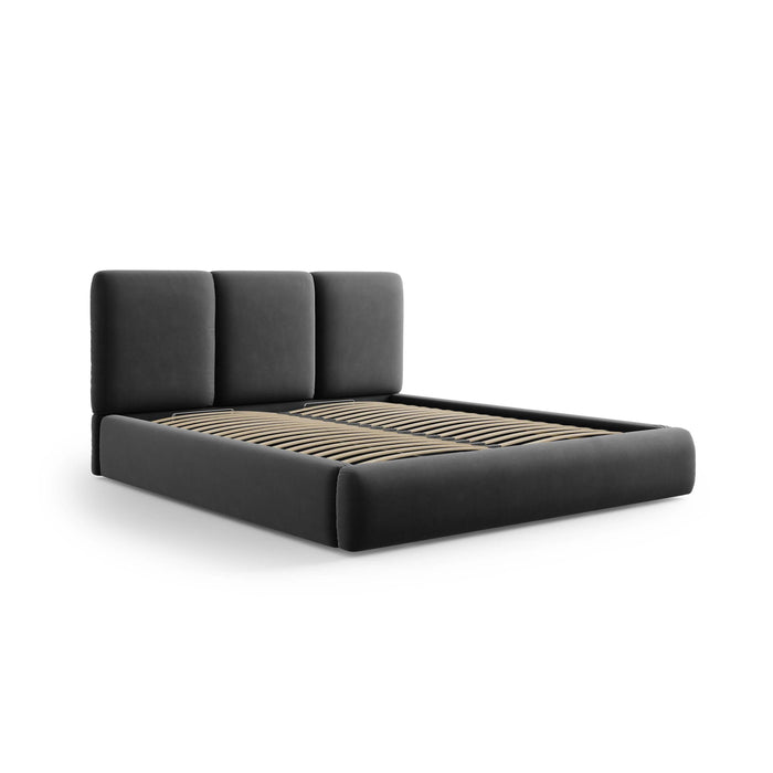 Windsor & Co Horizon Bedframe met Opbergvak - 180 x 200 cm - Fluweel - Donkergrijs