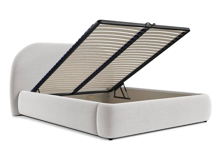 NADUVI Collection Philipa Bedframe - 180 x 200 cm - Fluweel - Lichtgrijs