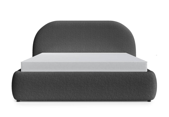 NADUVI Collection Philipa Bedframe - 140 x 200 cm - Bouclé - Donkergrijs