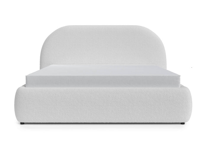 NADUVI Collection Philipa Bedframe - 160 x 200 cm - Bouclé - Lichtgrijs