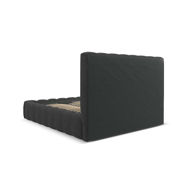 Milo Casa Bedframe Gina met Opbergruimte - 180 x 200 cm - Geweven - Antraciet